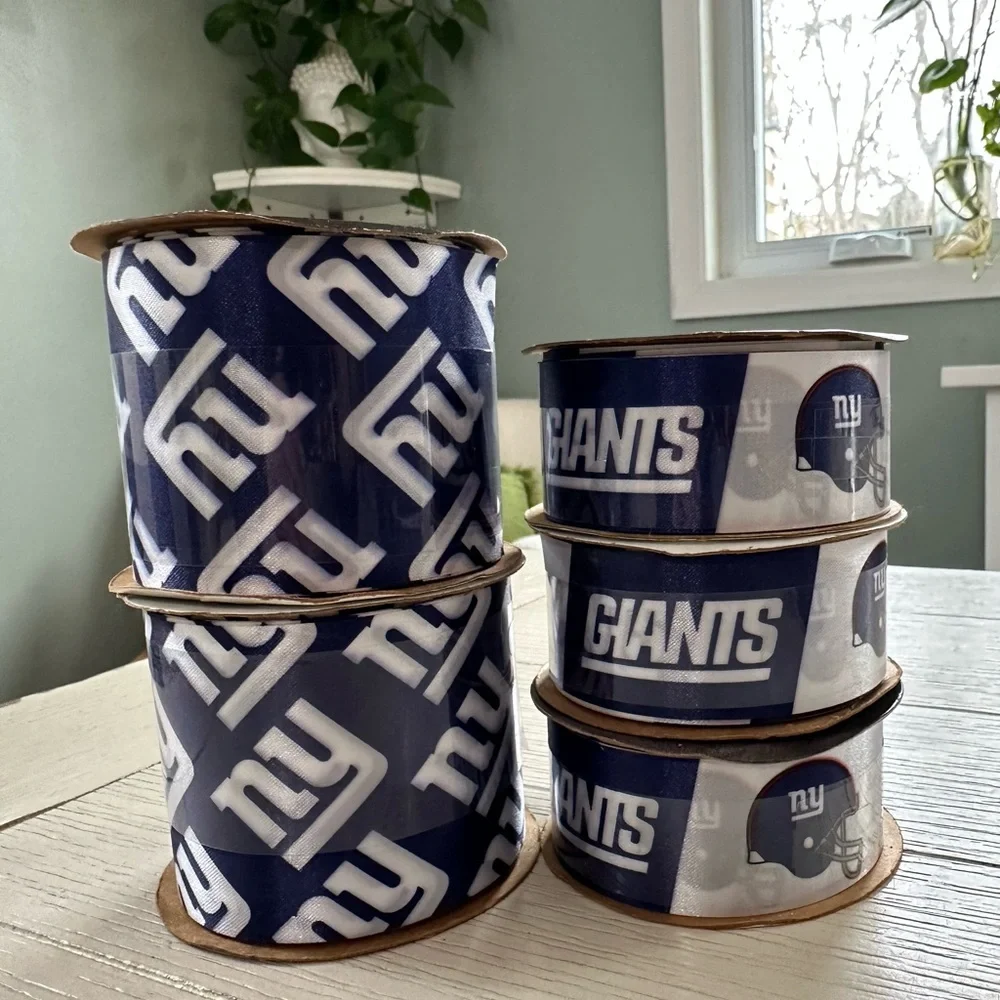 NEW • New York Giants Football Ribbon Bundle • 5 Piece Set - Picture 1 of 5